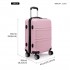 K1871-1L - Kono ABS Sculpted Horizontal Design 24 Inch Suitcase - Pink